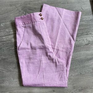 Veronica Beard Lilac Women's Button Zipper Linen Blend -
Pant Size 6  #0459